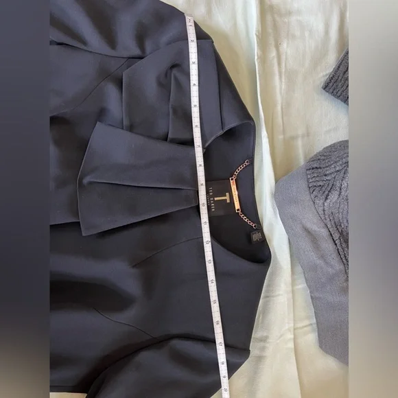 Ted Baker RAYAL Peplum Bow Neck Jacket Size 4 NWOT